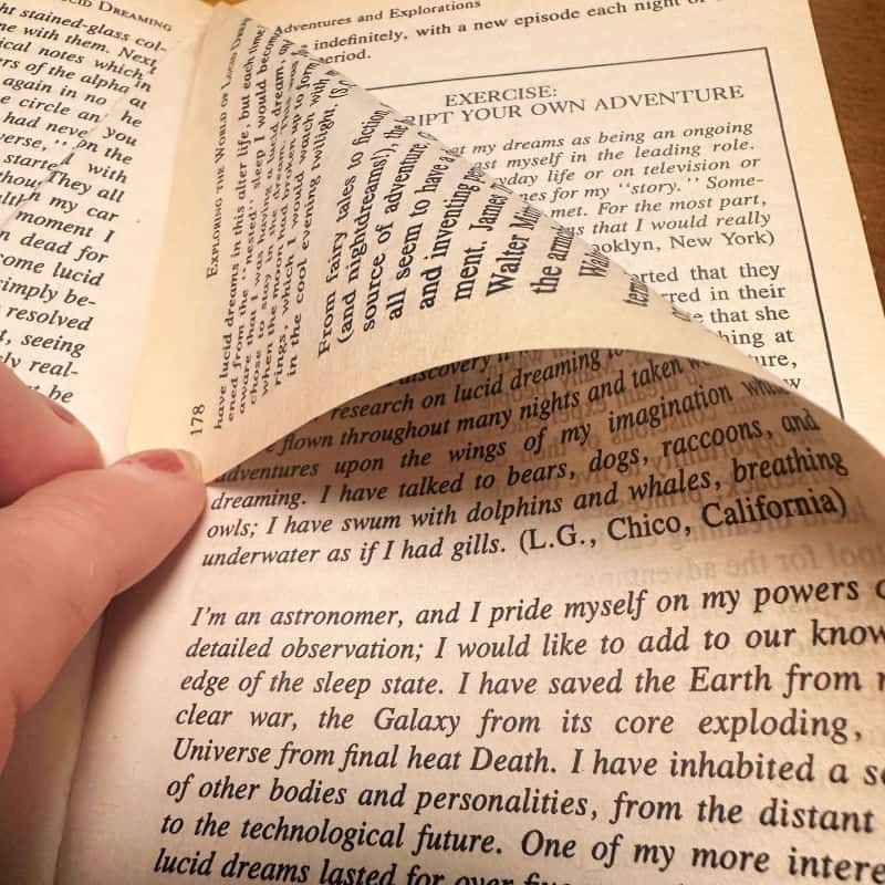 folded book page
