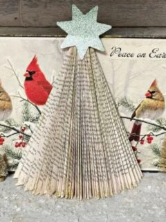 folded book tree template