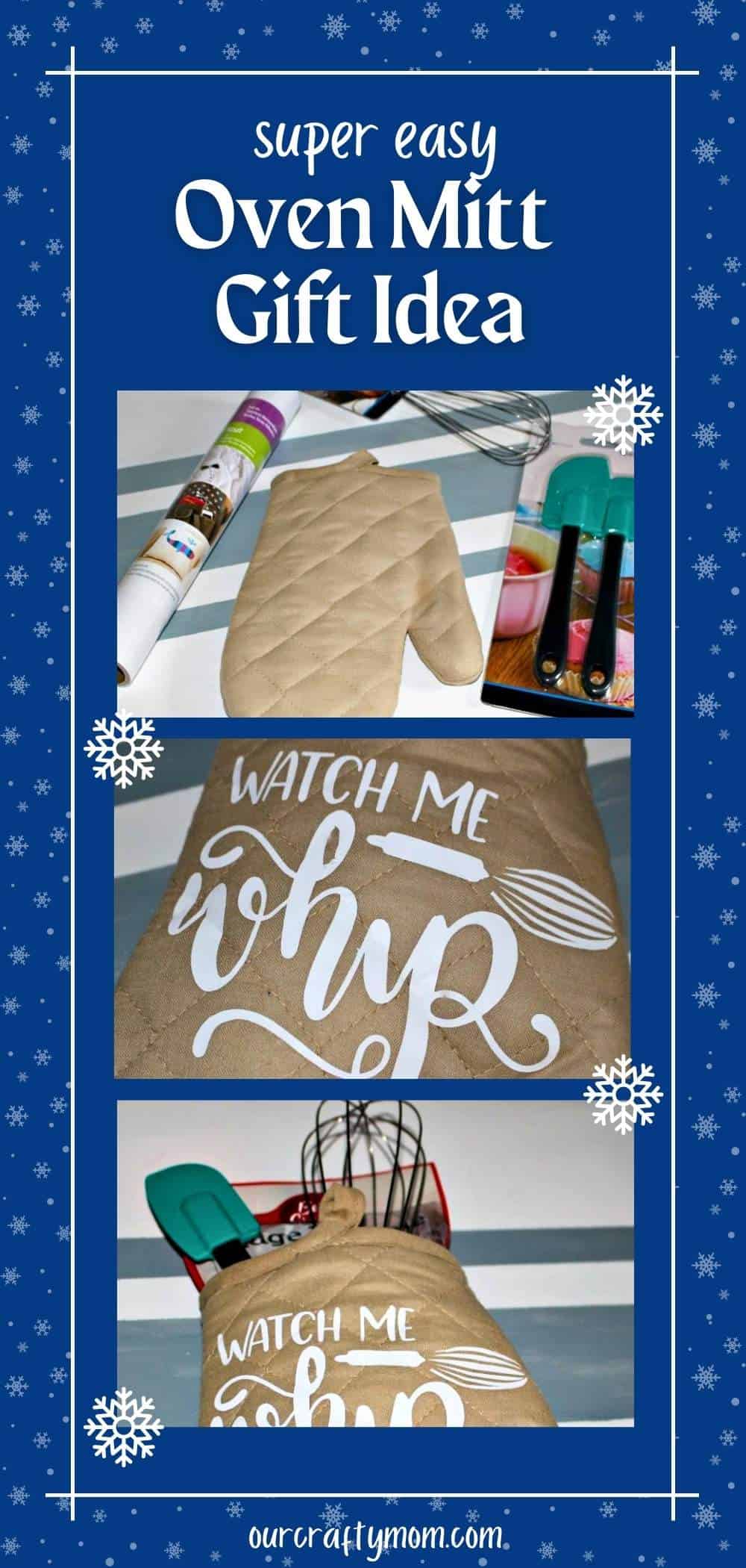 oven mitt gift with Cricut collage