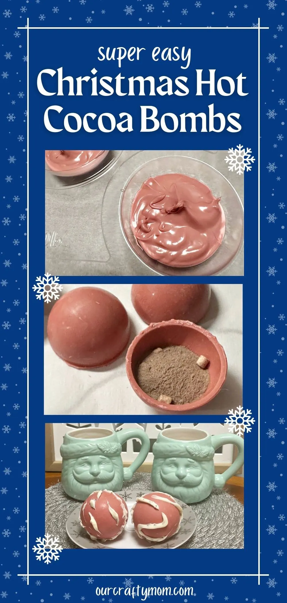 hot cocoa bombs collage