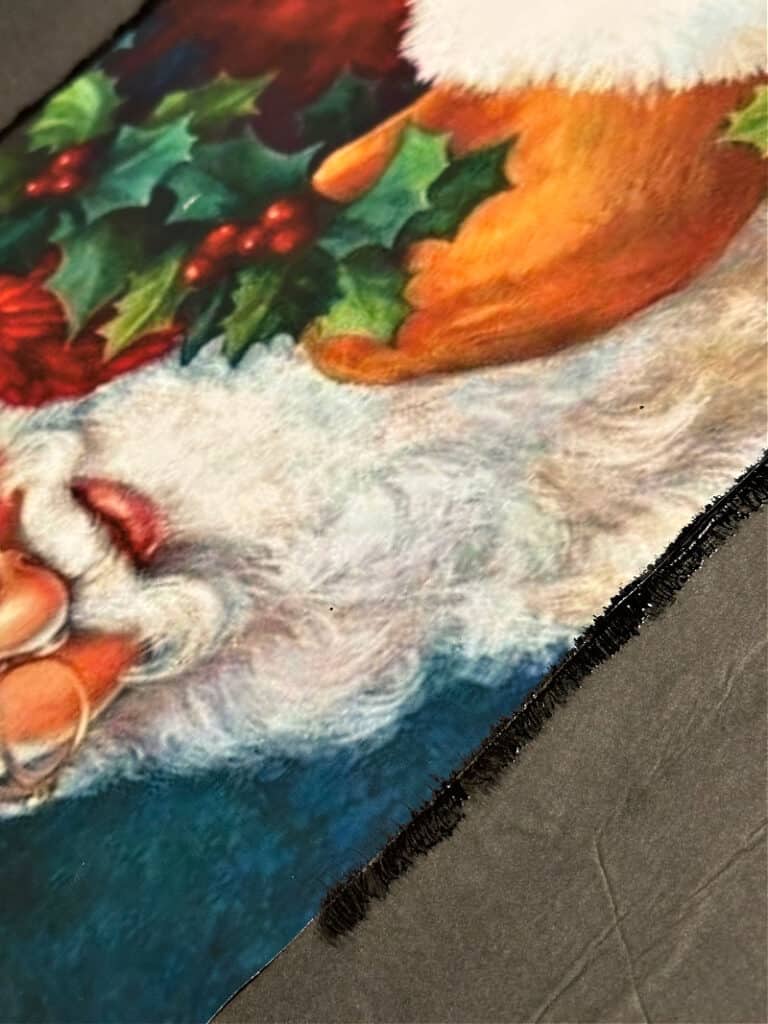 Santa image with black paint