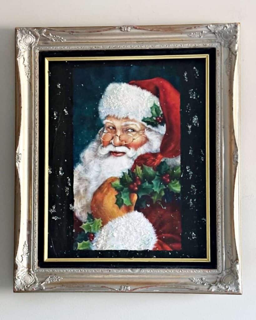 framed Santa wall art