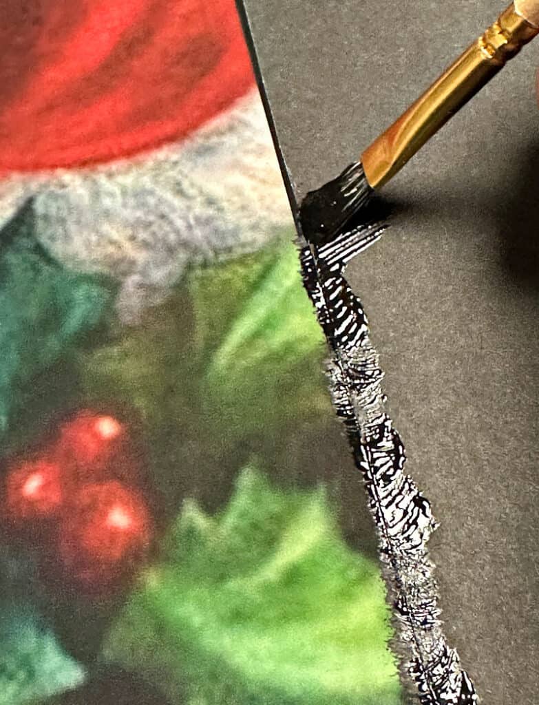 pouncing paint on Santa image