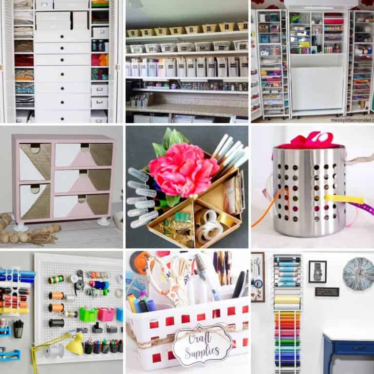 diy craft storage collage