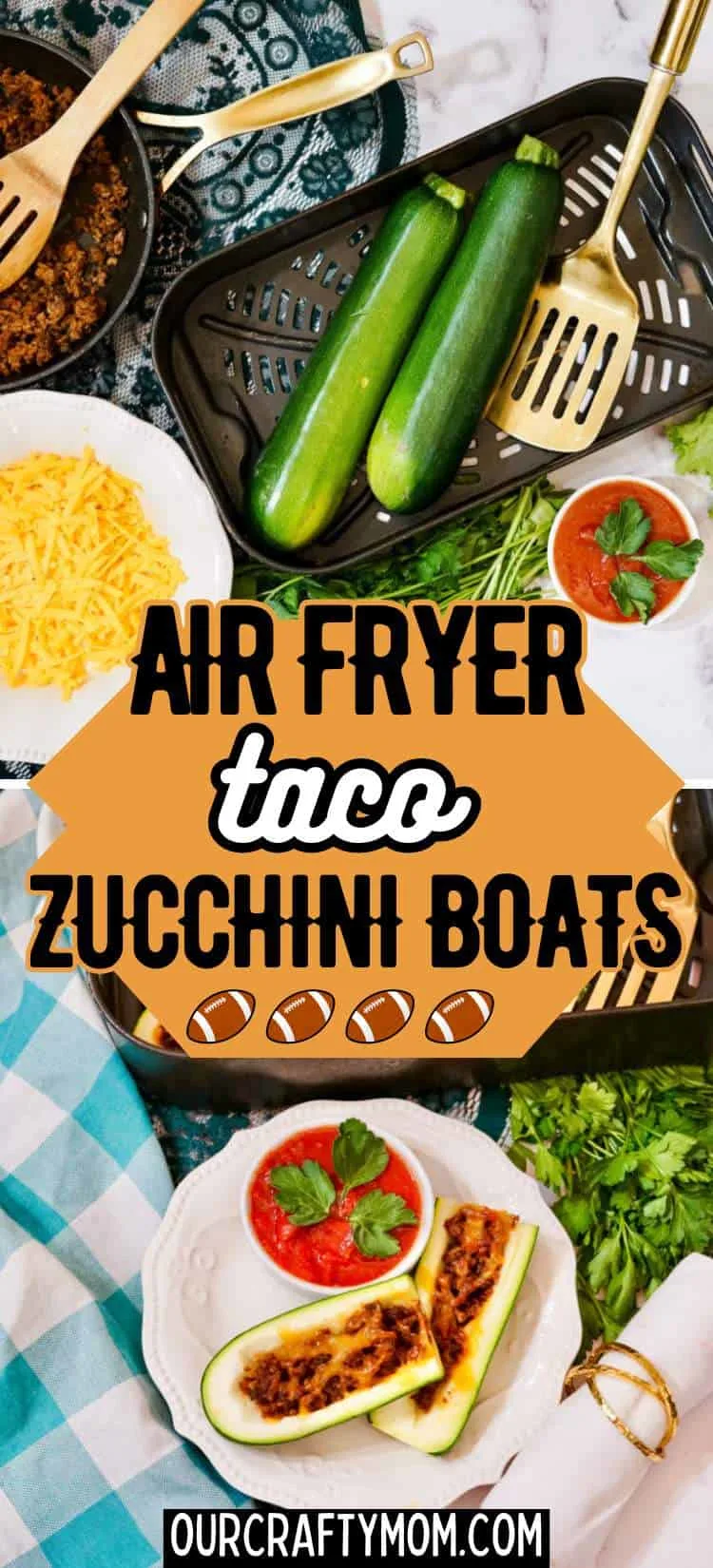 ingredients pin collage taco zucchini boats