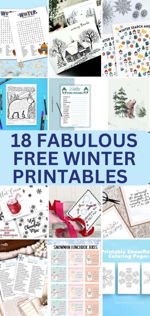 Free Winter Printables With A Watercolor Woodland Theme