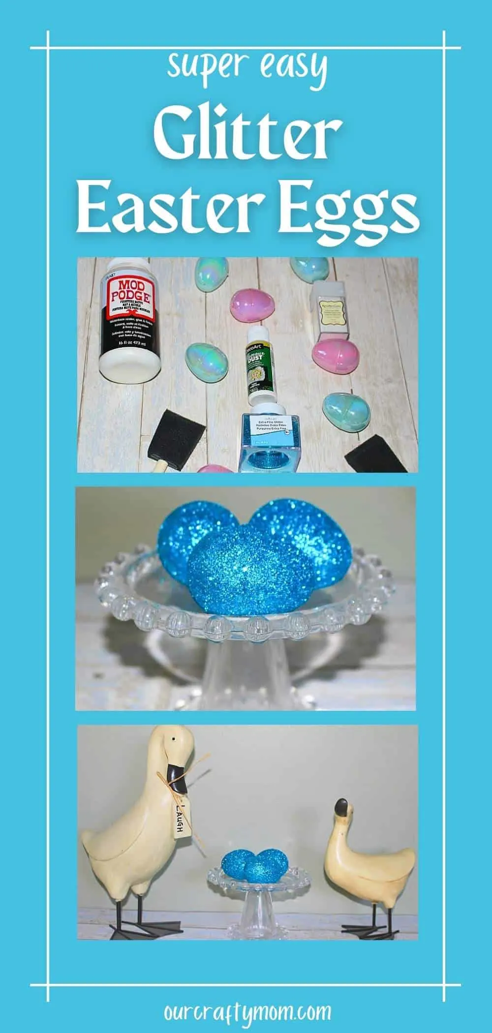 Easter eggs updated with mod podge supplies