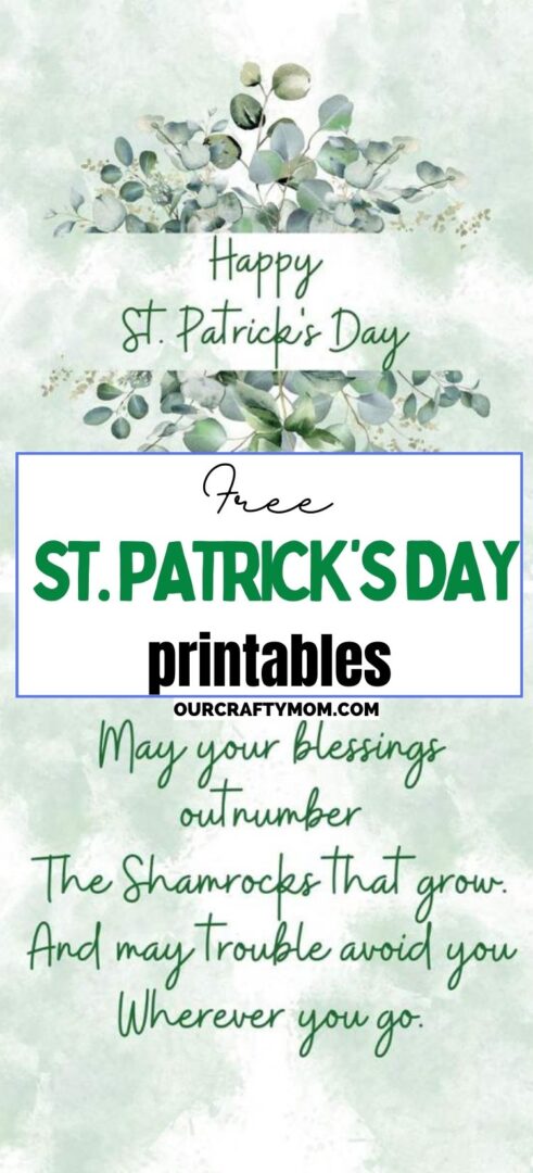 St. Patrick's Day Printable Wall Art Set of 4 Free Download