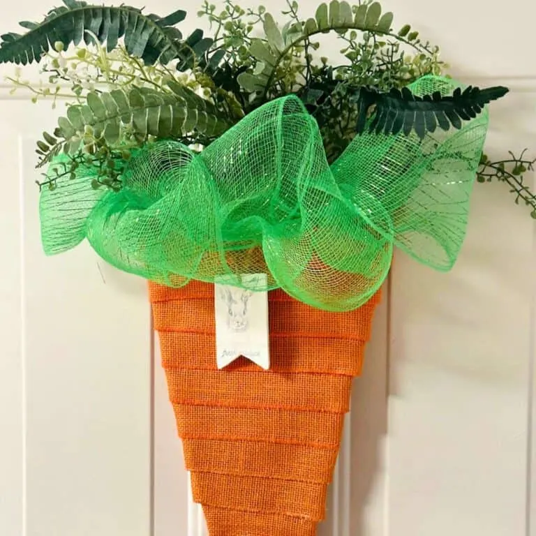 close up of carrot door hanger