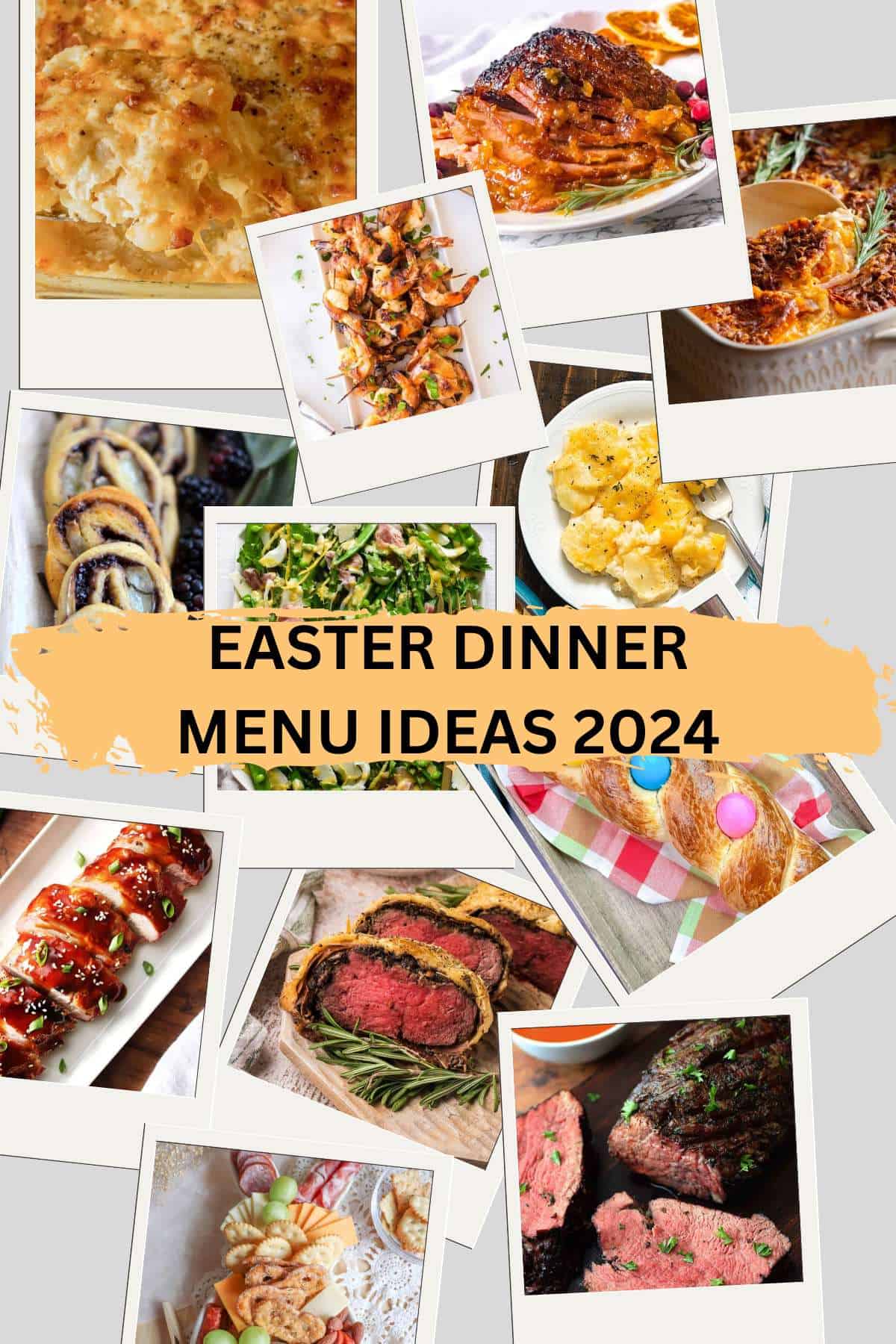 collage with Easter menu ideas