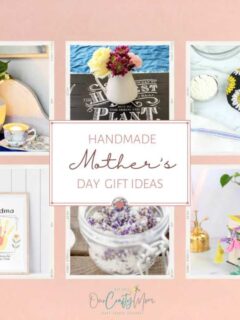 collage with mothers day gifts