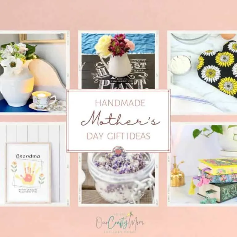collage with mothers day gifts