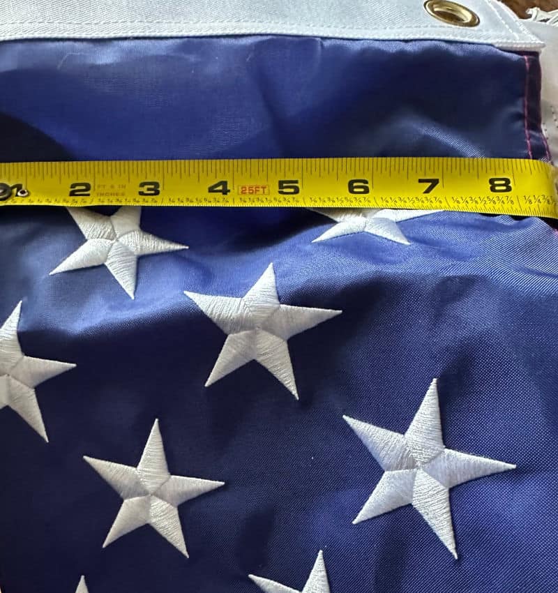 folding flag for diy wreath.