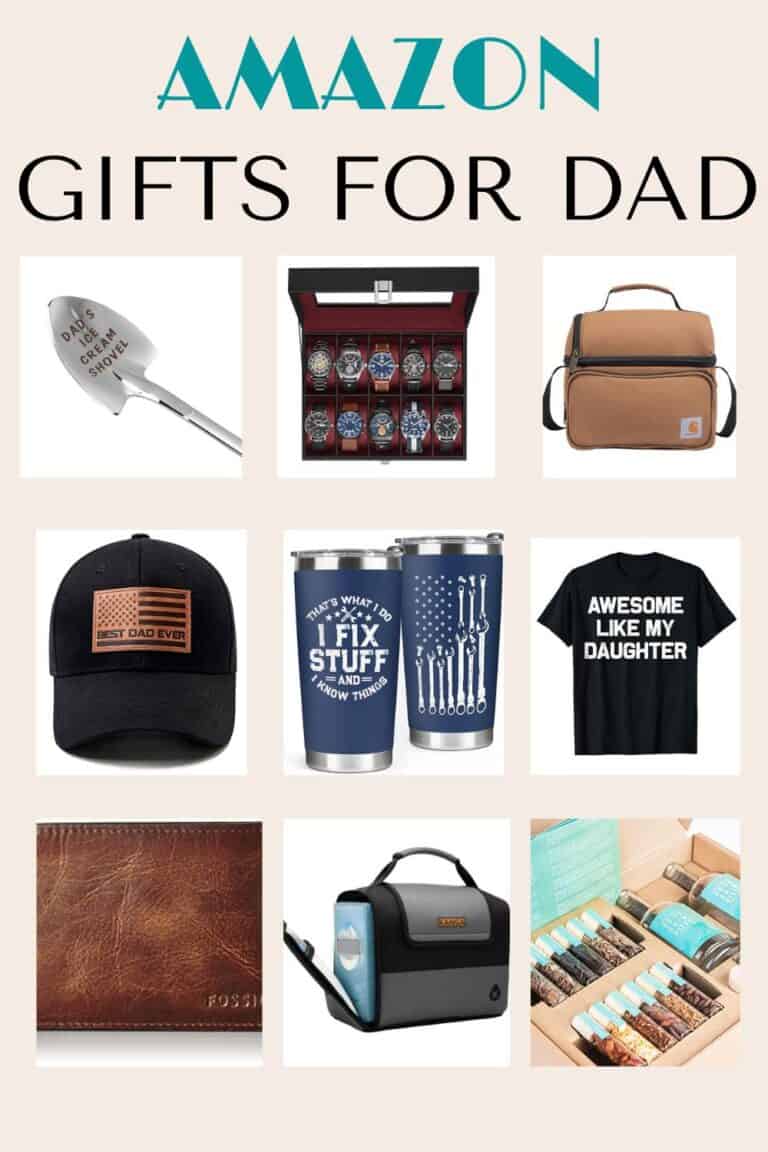 pin collage with Father's Day gifts with text overlay