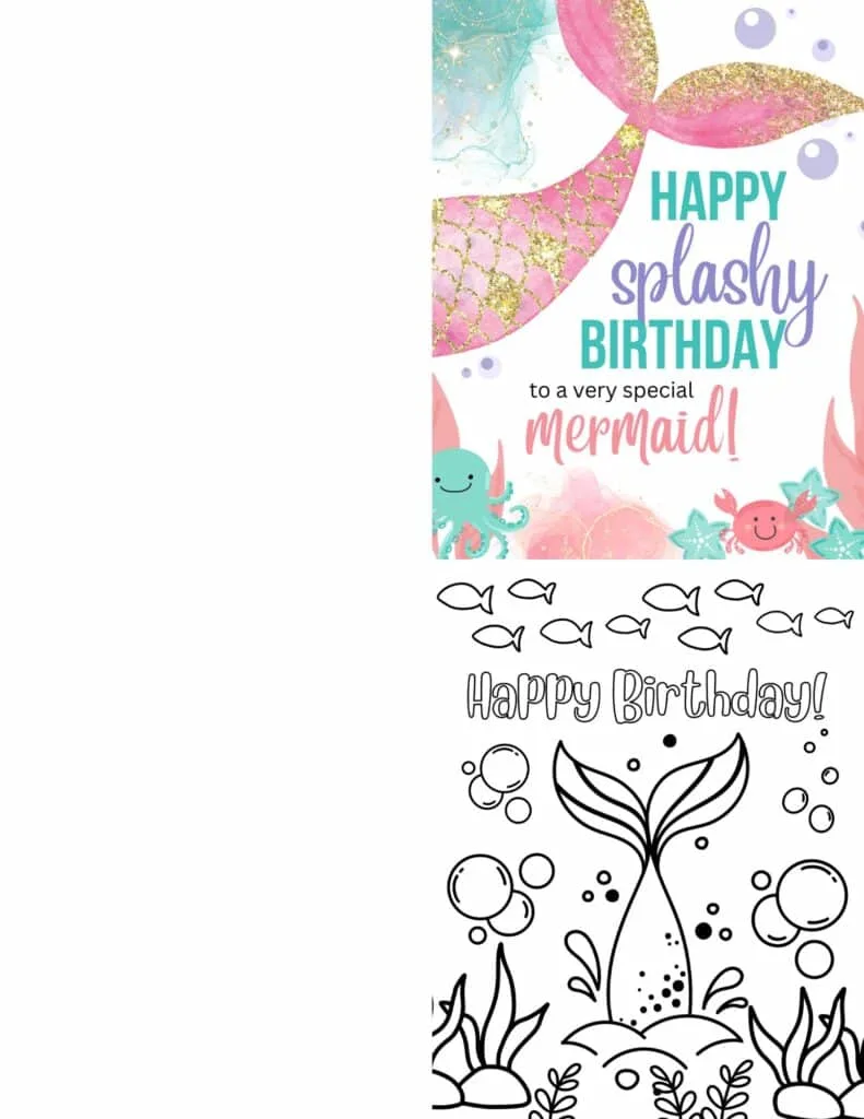 front and back birthday card