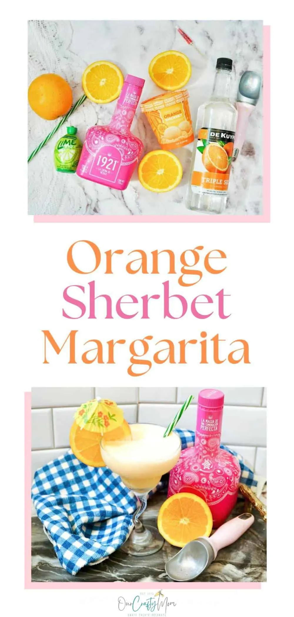 orange margarita collage with text