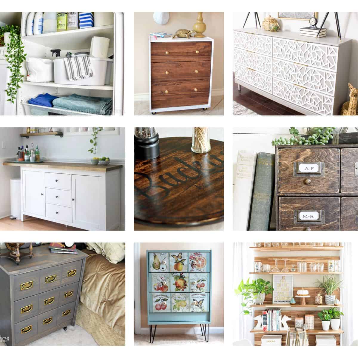 ikea furniture hacks collage