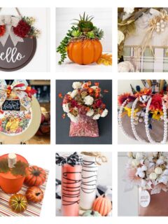 Dollar tree fall crafts collage