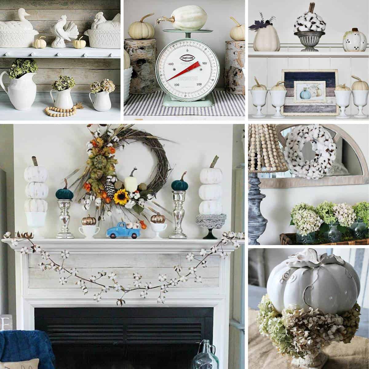 farmhouse fall decor collage