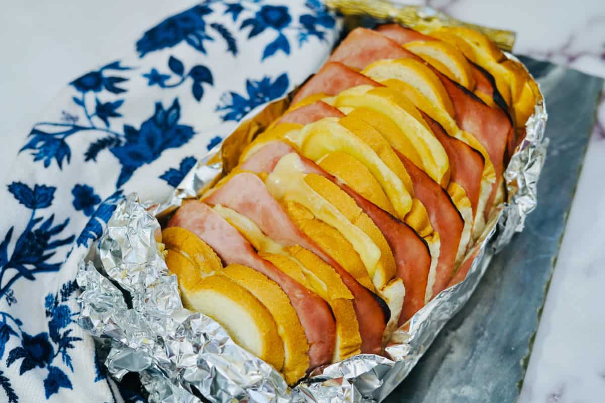 pull apart bread on counter