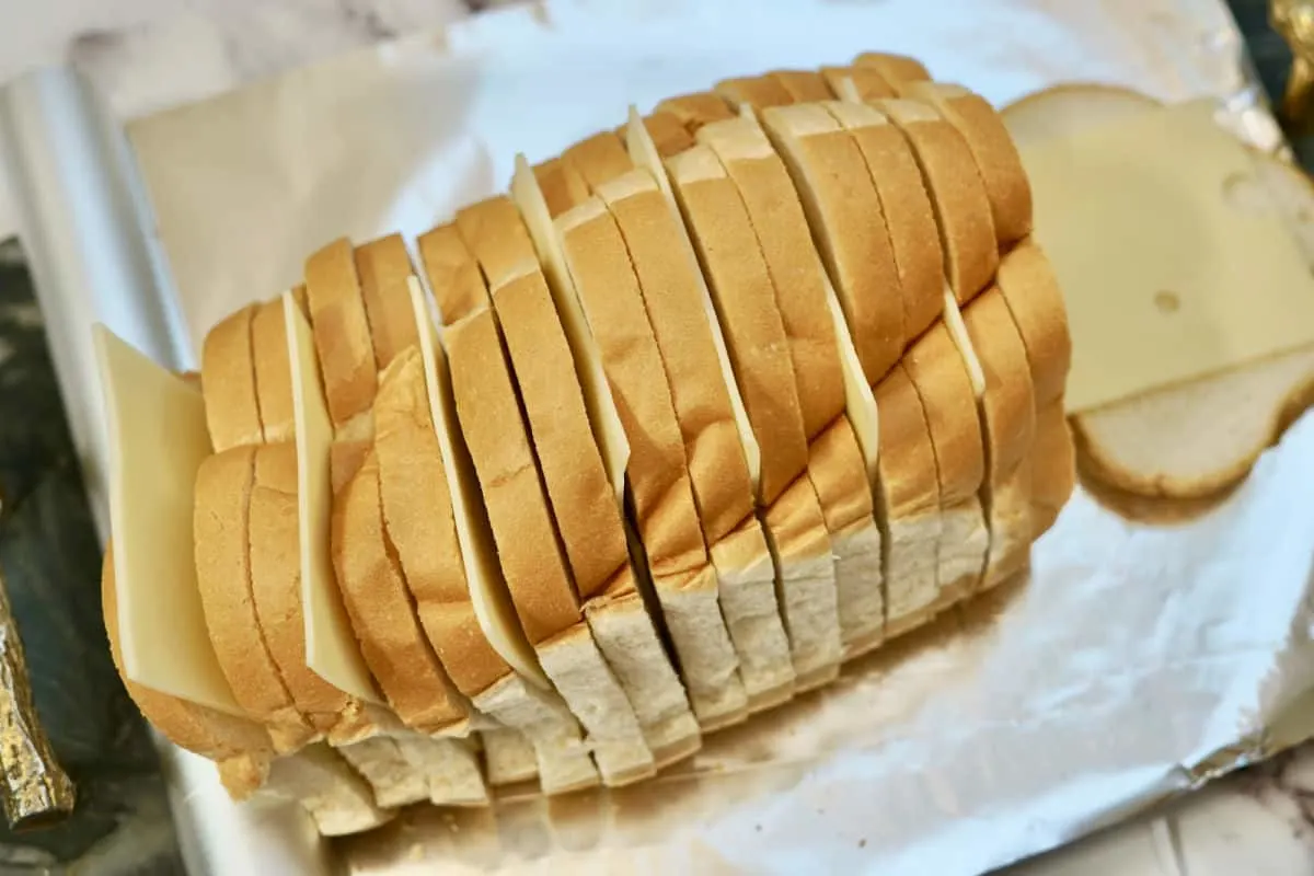 italian bread loaf sliced