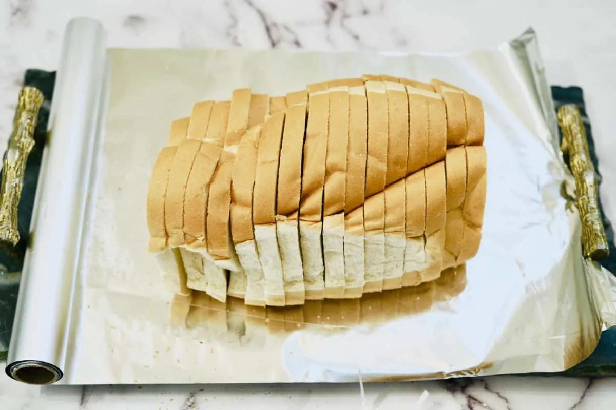 italian loaf bread on pan