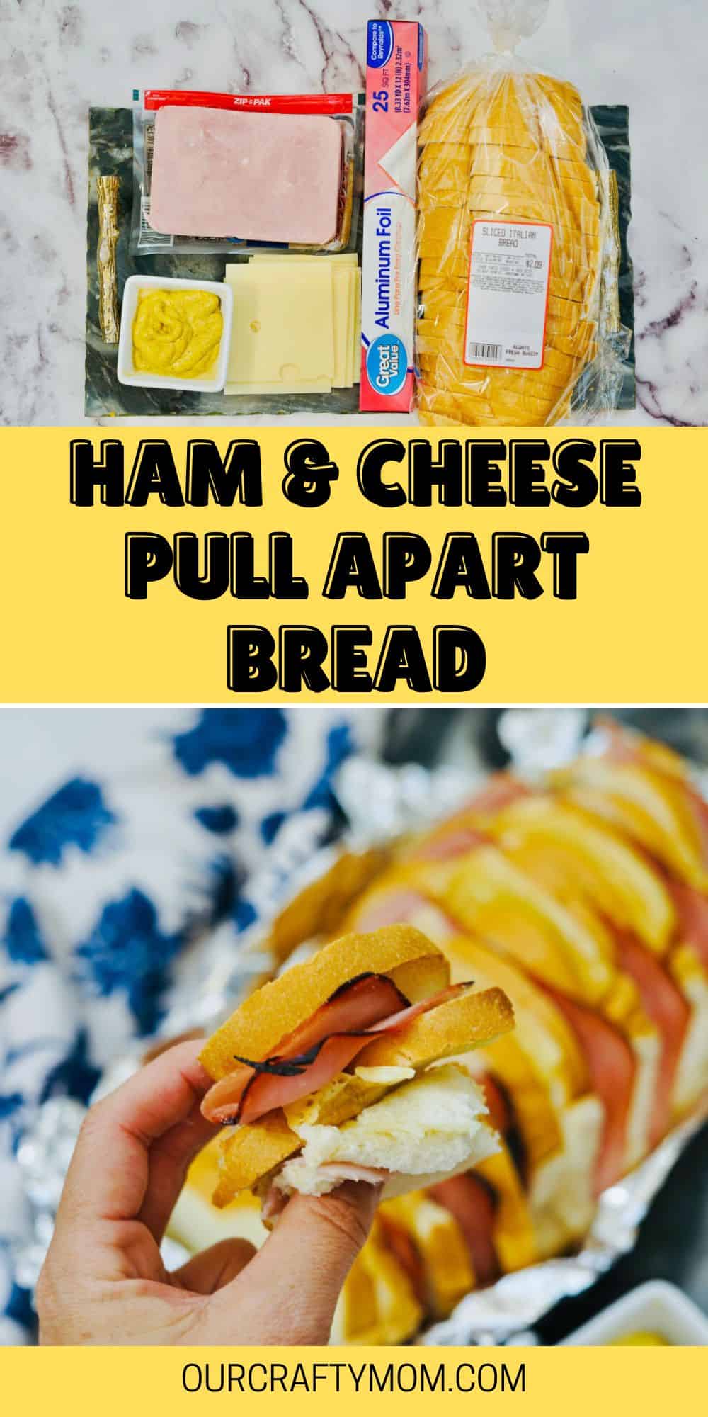 Ham and Cheese Pull Apart Bread ingredients