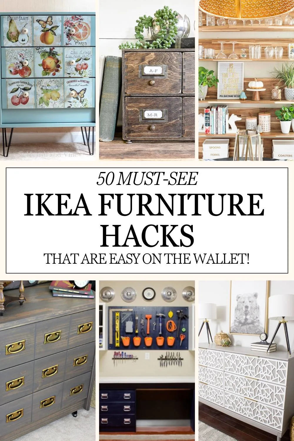 DIY Ikea furniture hacks collage