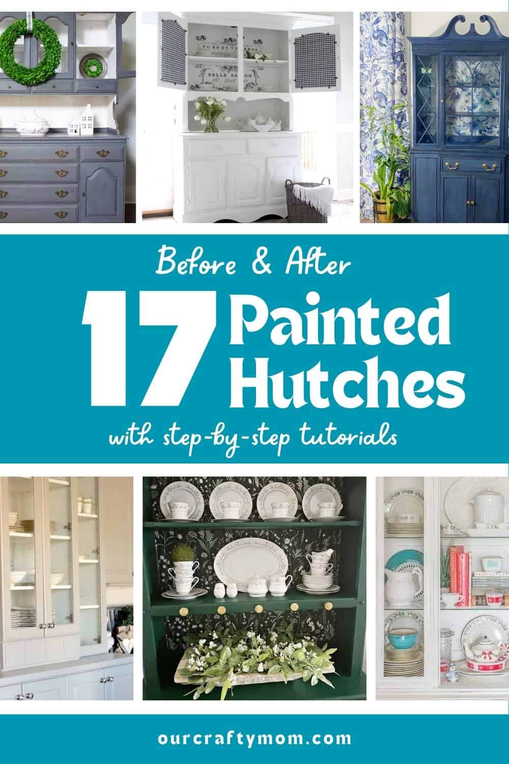 painted hutch collage with text overlay