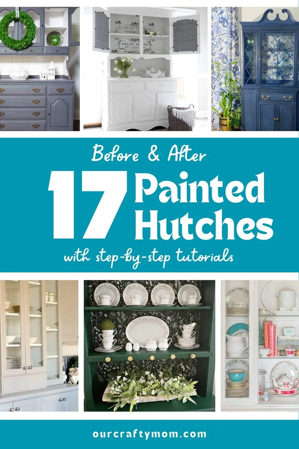 painted hutch collage with text overlay