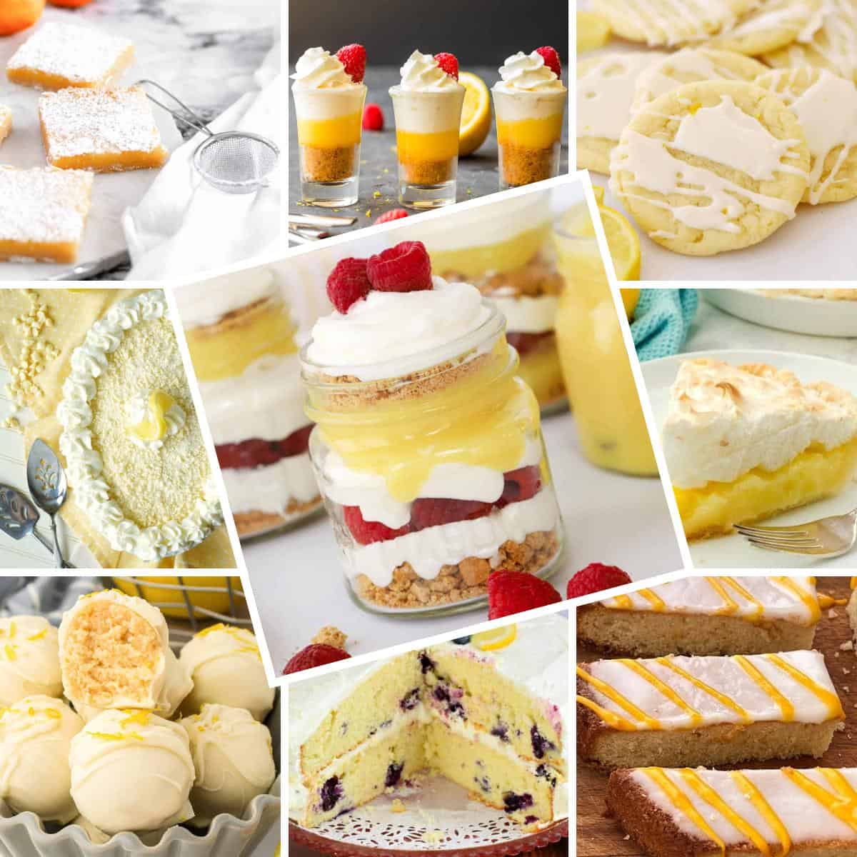 lemon desserts collage