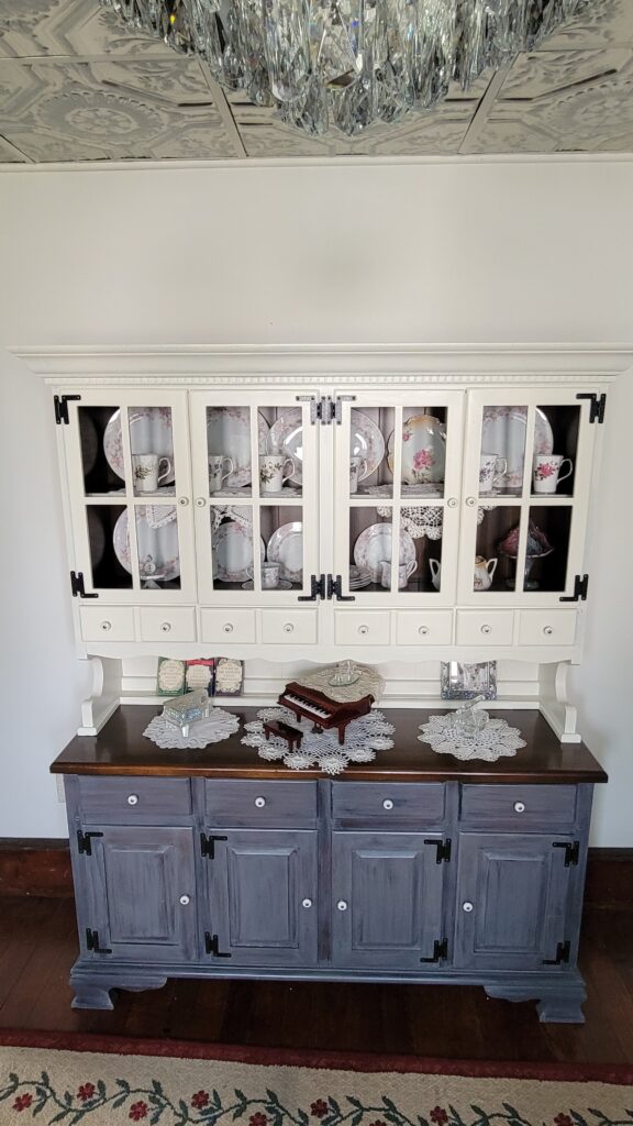 2 tone painted hutch
