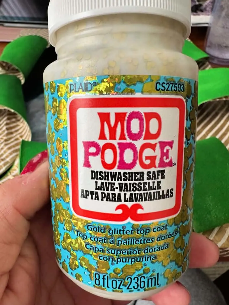 mod podge gold glitter