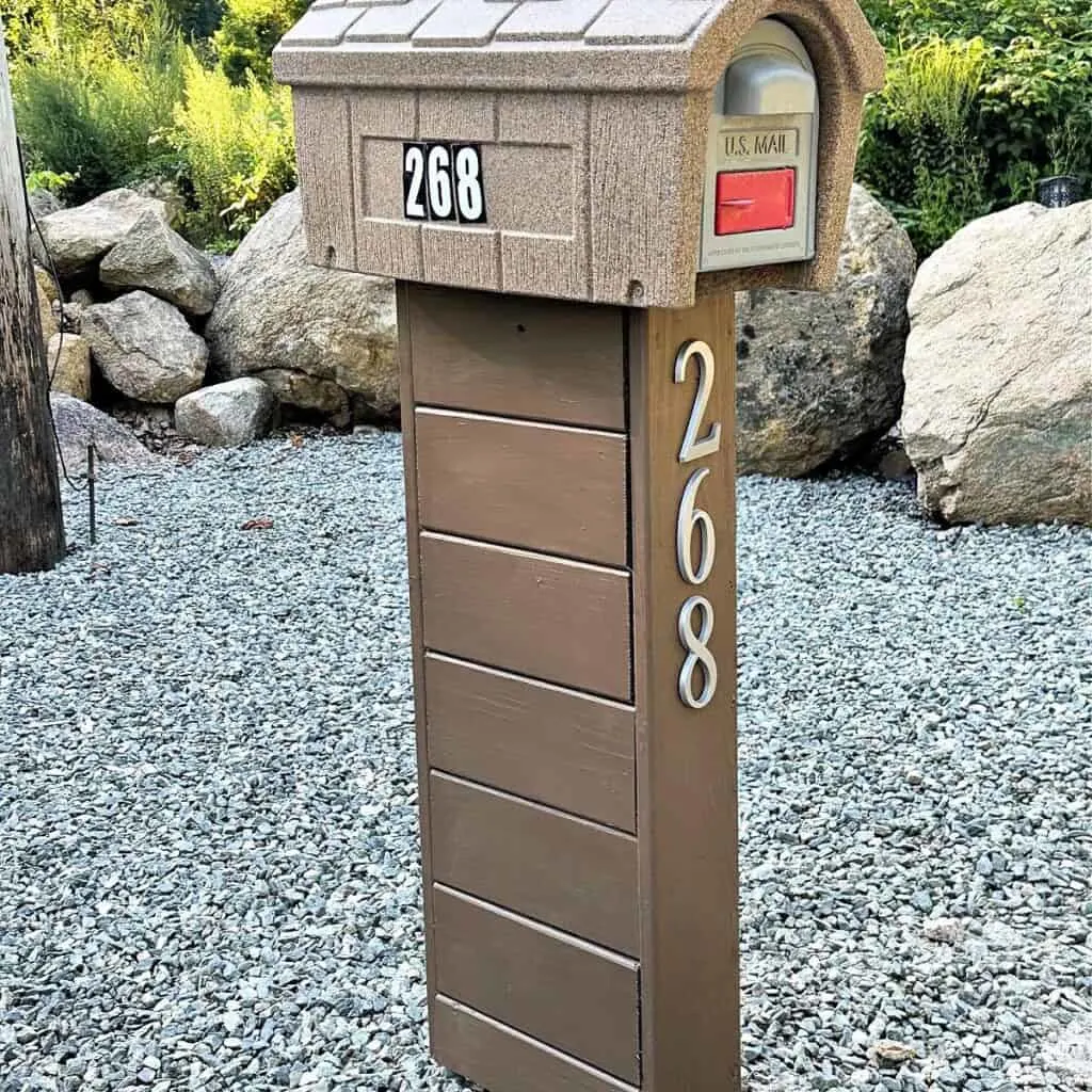 painted mailbox enclosure