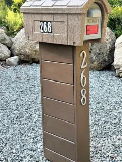 painted mailbox enclosure