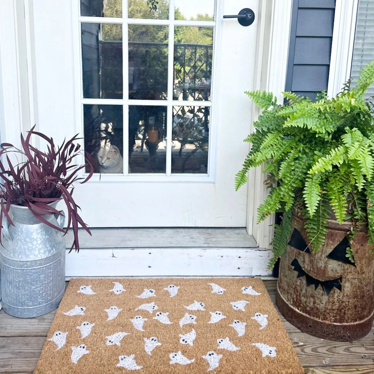 ghost Halloween doormat