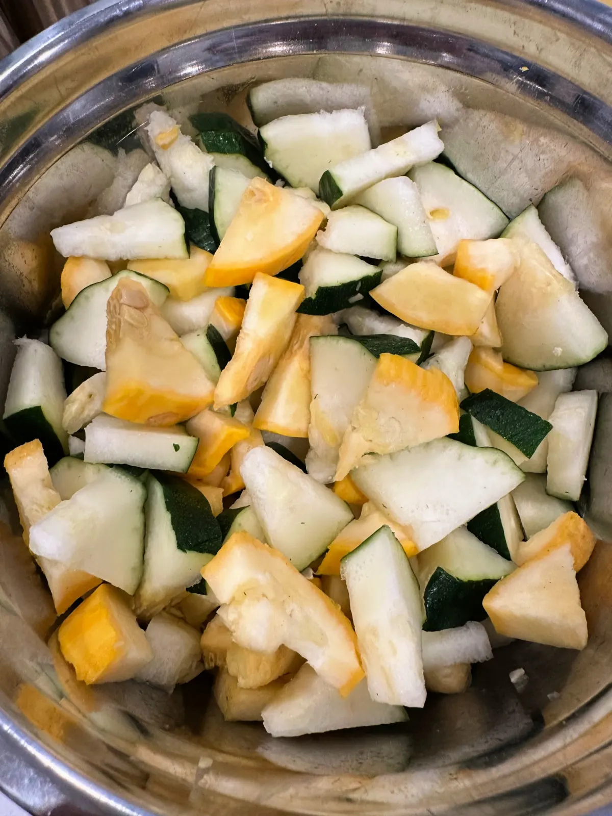 sliced zucchini and squash