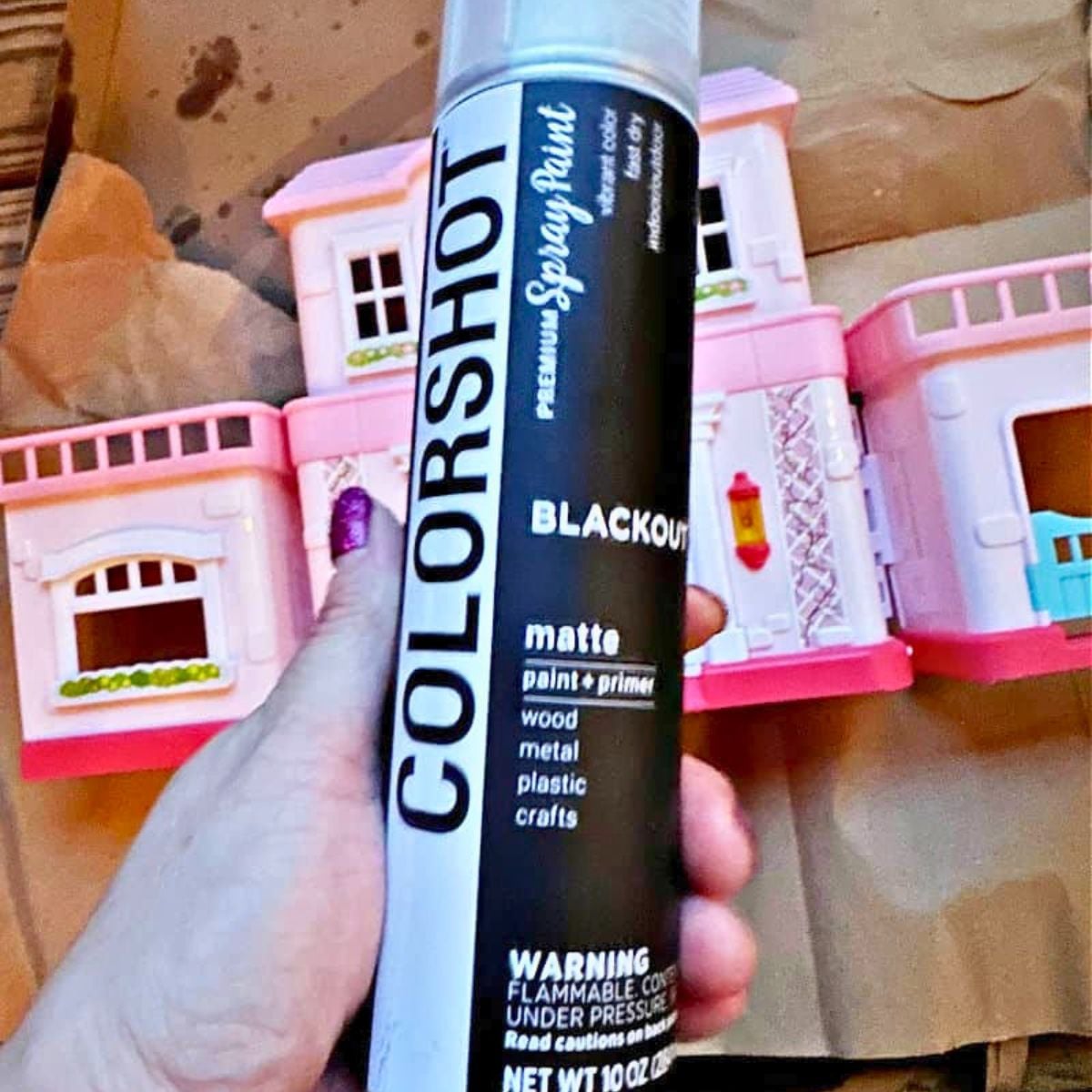 colorshot blackout matte paint and primer