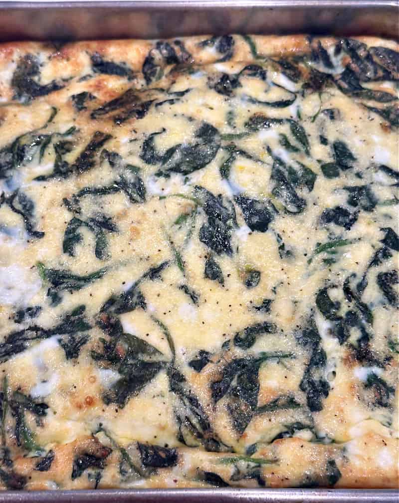 close up of baked frittata