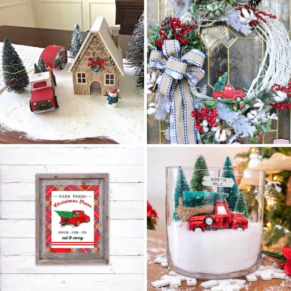 29 Red Truck Christmas Decor Ideas, Crafts and DIY Projects
