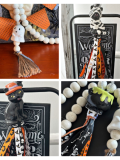 4 image collage salt shaker tassels