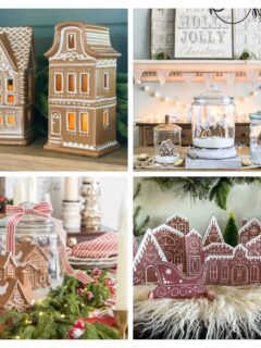 gingerbread house displays 4 image collage