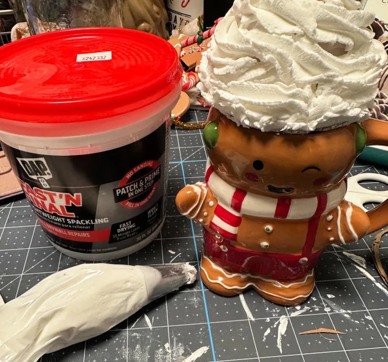 whipped cream on mug topper