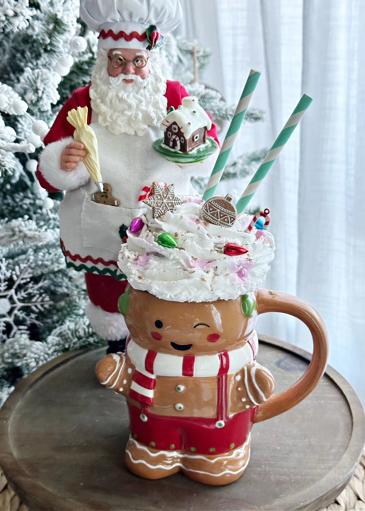 Gingerbread Mugs with Faux Whipped Cream Toppers target mug