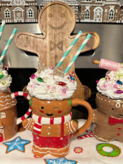 set of 3 faux whipped cream mug toppers display