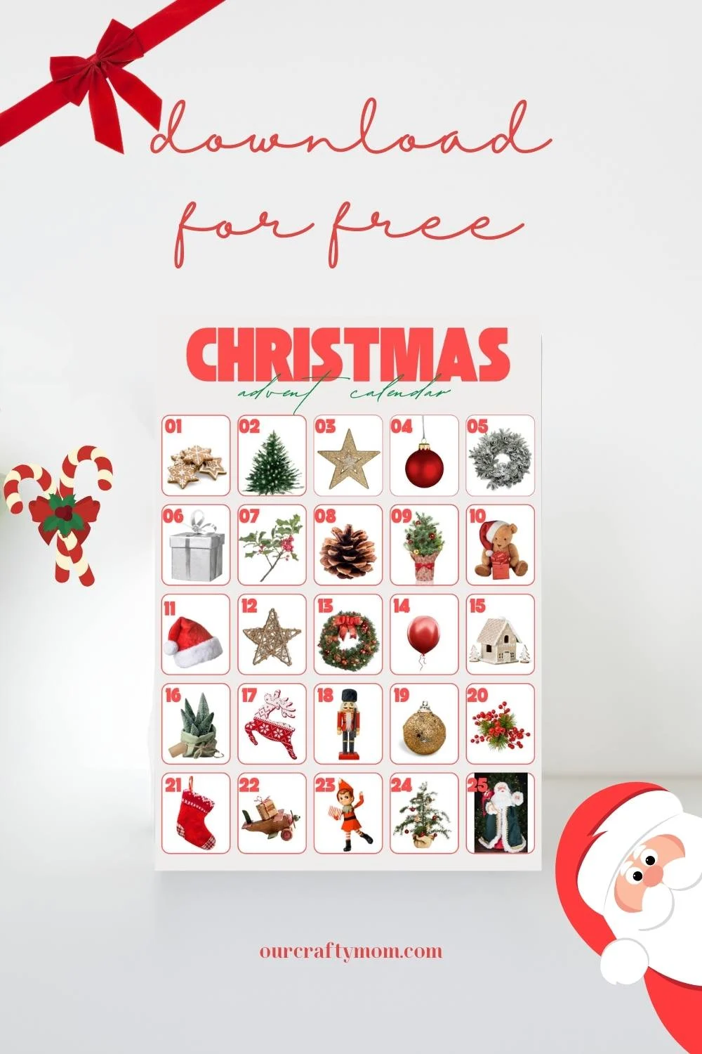 printable Advent calendar vertical image with text