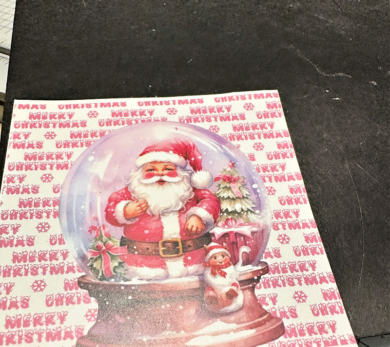 foam board with santa image