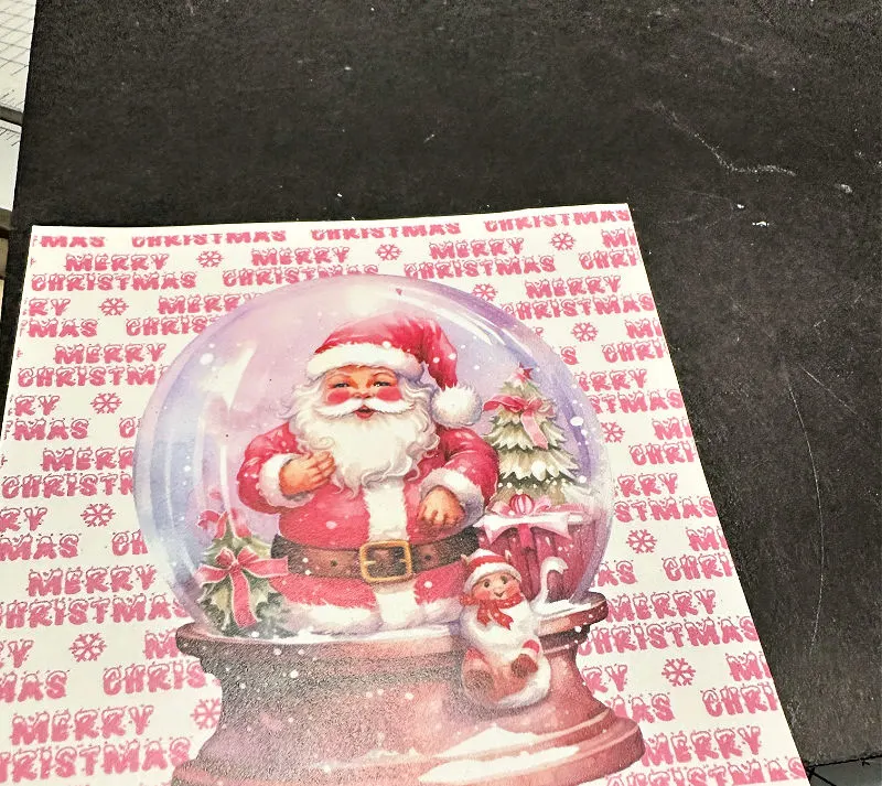 foam board with santa image