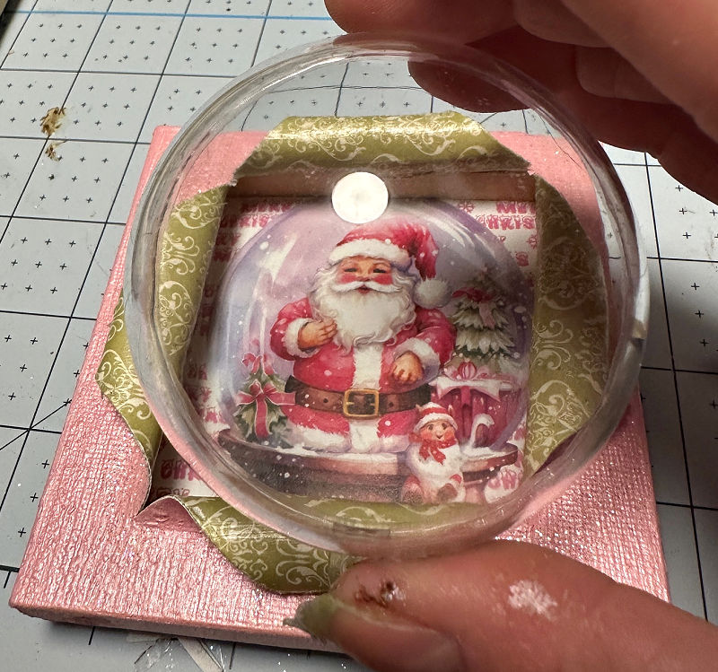 snow globe on canvas