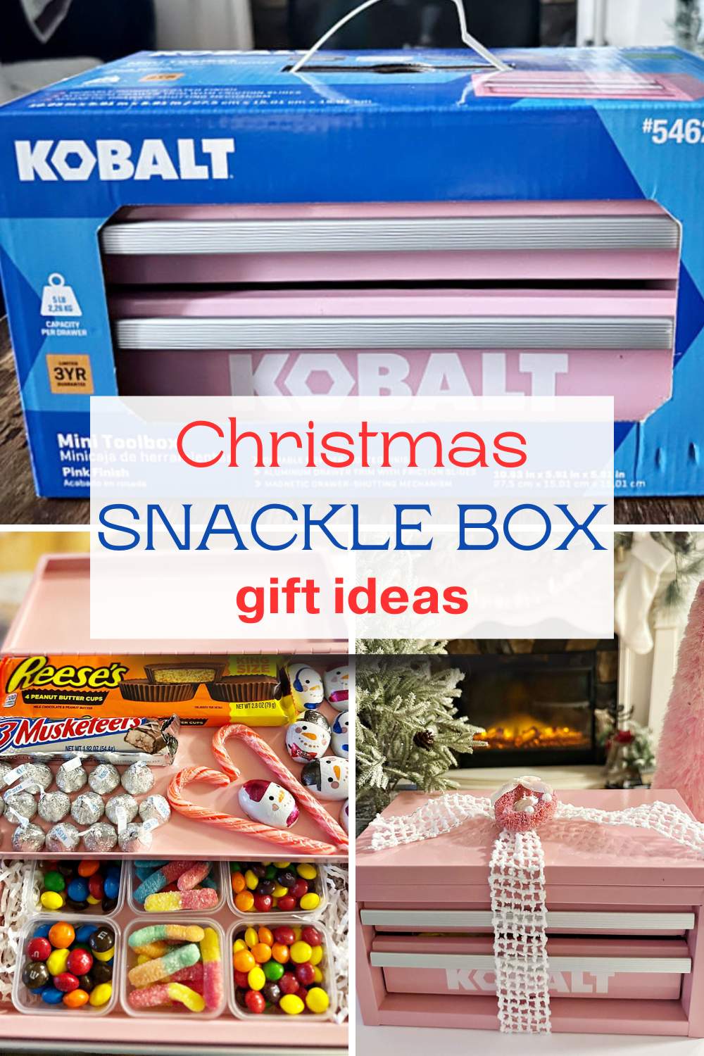 DIY snackle box collage with 3 images and text overlay